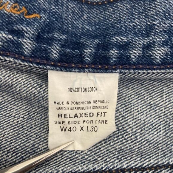 Eddie Bauer Relaxed Fit Jeans Men's 40x30 (act 40x29) Med Wash Straight Leg - Picture 4 of 4